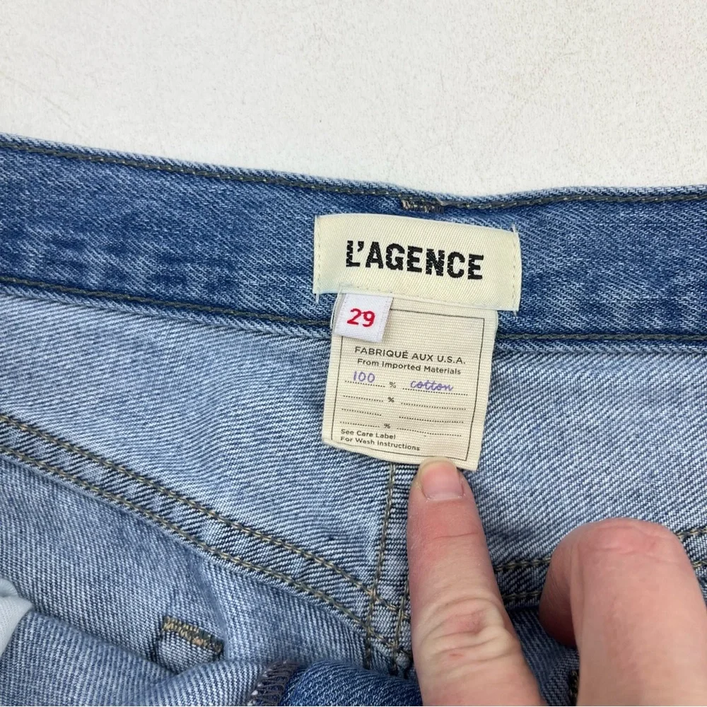 L'AGENCE's high-rise Jazz denim shorts - Picture 8 of 9